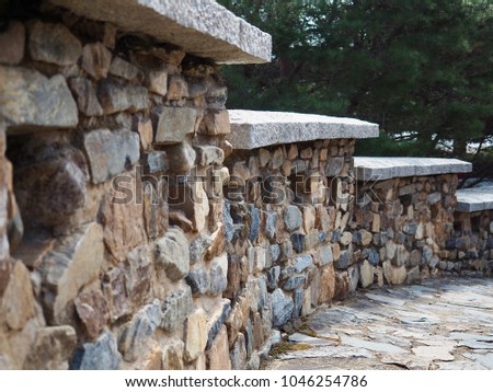 Korean traditional stone wall