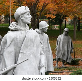 Korean War Memorial In Washington DC