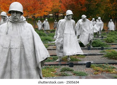 Korean War Memorial In Washington DC