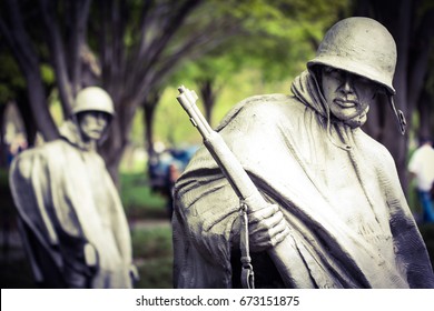 Korean War Memorial In Washington, DC