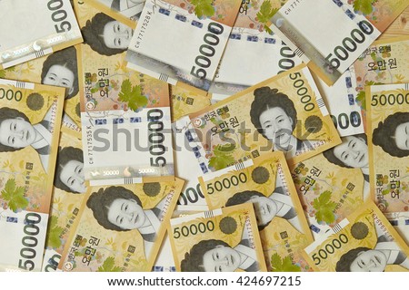 Korean won bills