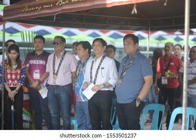 Koronadal City / Philippines - July 2019: Governor Reynaldo Tamayo With Bongbong Marcos During The Opening Ceremony Of Tnalak Festival. Selective Focus. 