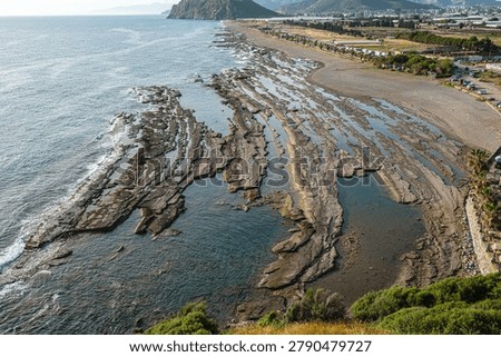 Koru Beach natural rock pools in Gazipaşa, Antalya, Turkey