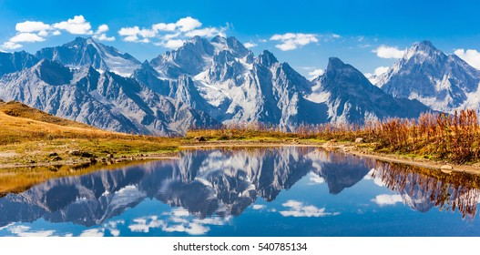 Koruldi Lake Near Mestia In Upper Svaneti Region, Georgia