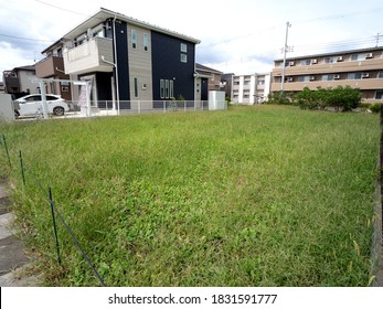 Koshigaya, Saitama / Japan-September 29, 2020: A vacant lot in a residential area.