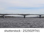 Kostroma, Kostroma region, Russia - 20.09.2024. Volga bridge over the Volga River