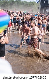 Kostrzyn Nad Odra, Lubuskie / Poland - August 2 2018: People Enjoying Their Time On PolandRock Festival.