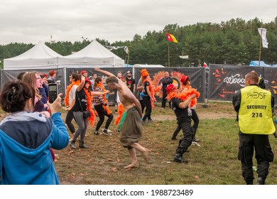 Kostrzyn Nad Odrą, Poland - July 15, 2016: People Have Fun At The Przystanek Woodstock Music Festival (PolAndRock)