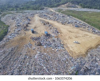 KOTA KINABALU, MALAYSIA - 30 MARCH, 2018: The view of landfill site at Kayu Madang, Kota Kinabalu, Sabah.Malaysia. - Shutterstock ID 1063374206