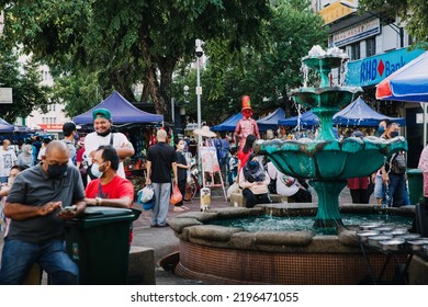 Kota Kinabalu, Sabah, Malaysia - June 05, 2022: Many People Attended The Sunday Market Held In Gaya Street. Sunday Market Is Common In Sabah