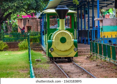 Kota, Rajasthan, India 14 November 2019 - Toy Train Or Park Train In Chambal Garden Kota.