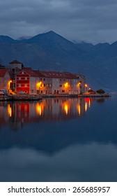 Kotor Bay At Night, Montenegro 