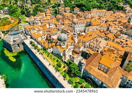 Kotor, Montenegro. Bay of Kotor bay is one of the most beautiful places on Adriatic Sea, it boasts the preserved Venetian fortress, old tiny villages, medieval towns