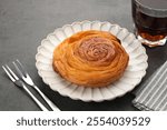 Kouign Amann, pastry with a layer of sweet caramel with a crunchy texture
