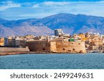 The Koules or Castello a Mare is a fortress at the entrance of the old port of Heraklion city, Crete island in Greece