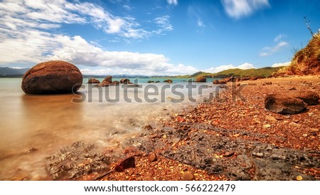 Koutu Boulders beach, Northland. New Zealand
