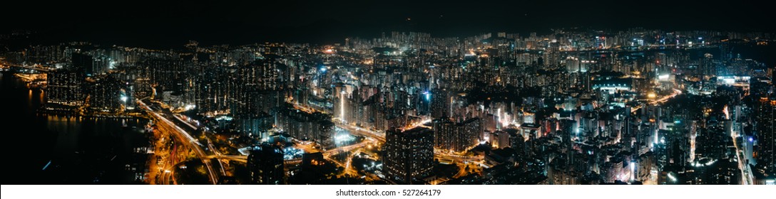 Kowloon At Night - Hong Kong