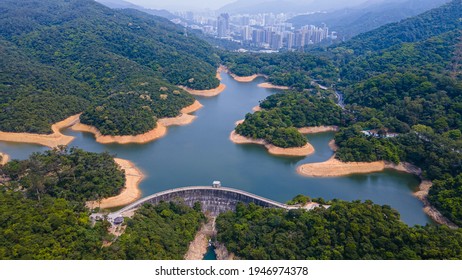 Kowloon Reservoir Drone Shot Above