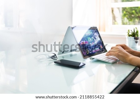 KPI Dashboard Data Analytics On Business Laptop