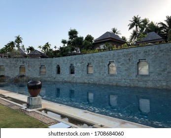 Krabi, Thailand - February 8 2018: The Swimming Pool Of Nakamanda Resort & Spa Hotel On Nong Thale Beach