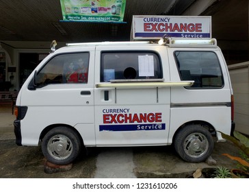 Krabi , Thailand - January 20, 2017- A Unique Currency Exchange Booth In Krabi