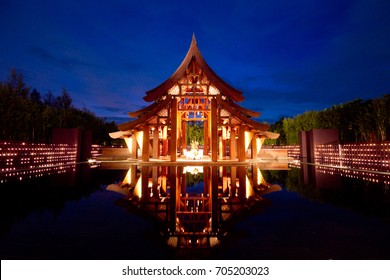 Krabi Thailand - May 13, 2011 : Beautiful Sala Thai Or Thai Style Pavilion At Phuley Bay Hotel Krabi, Thailand 