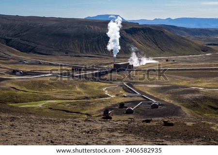 Krafla geothermal power plant in Iceland	
