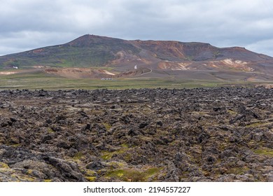 Krafla Lava Fields At Leirhnjukur On Iceland