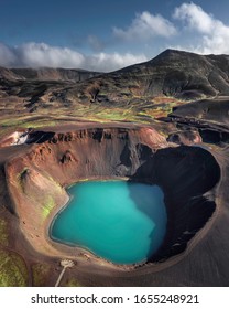 Krafla Viti Crater In North Iceland