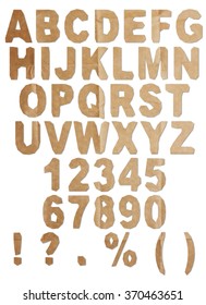 Kraft Paper Alphabet