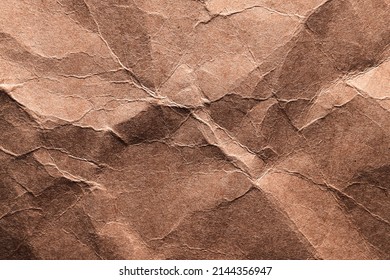 kraft paper crumpled paper texture background,be crush paper for creased and wrinkled for texture backdrop from packaging products sack paper