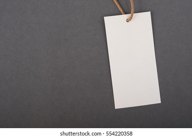 Kraft Paper Tag Black Background