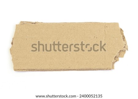 Kraft paper texture striped pattern for wrapping. texture background. ripped piece of cardboard isolated on white background. 