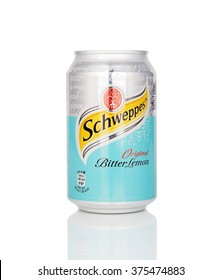 Kragujevac, Serbia - January 19th, 2016: Schweppes can isolated on white background