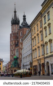 KRAKOW, POLAND, 7 JANUARY 2022: St Mary Basilica