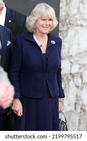 KRAKOW, POLAND - APRIL 29, 2008: Prince Charles And Camilla Parker Bowles Visiting Cracow In Poland.