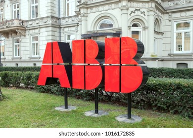 Krakow, Poland - JAN 05, 2018: Logo Of ABB Group In East Europe 