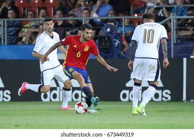 KRAKOW, POLAND - JUNE 27, 2017: European Under-21 Championship Poland 2017, Semi Final Italy - Spain O/p Dani Ceballos