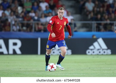 KRAKOW, POLAND - JUNE 27, 2017: European Under-21 Championship Poland 2017, Semi Final Italy - Spain O/p Gerard Deulofeu