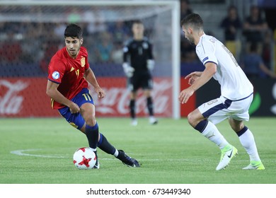 KRAKOW, POLAND - JUNE 27, 2017: European Under-21 Championship Poland 2017, Semi Final Italy - Spain O/p Marco Asensio