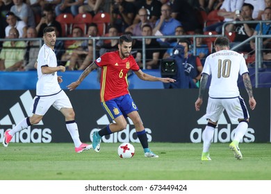 KRAKOW, POLAND - JUNE 27, 2017: European Under-21 Championship Poland 2017, Semi Final Italy - Spain O/p Dani Ceballos