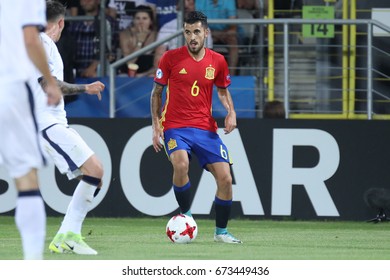 KRAKOW, POLAND - JUNE 27, 2017: European Under-21 Championship Poland 2017, Semi Final Italy - Spain O/p Dani Ceballos