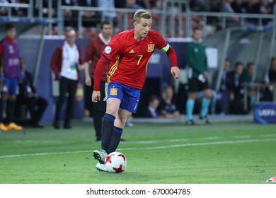 KRAKOW, POLAND - JUNE 30, 2017: European Under-21 Championship Poland 2017, Final Germany - Spain O/p Gerard Deulofeu