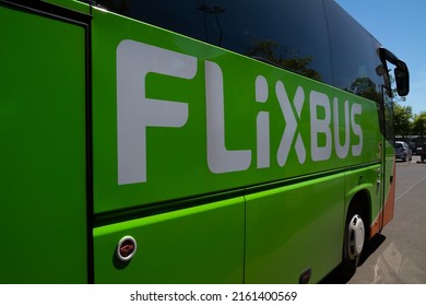 KRAKOW, POLAND - MAY 19, 2022: FlixBus Travel Company Bus, Offering Intercity Service.