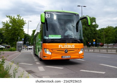 KRAKOW, POLAND - MAY 19, 2022: FlixBus Travel Company Bus, Offering Intercity Service.