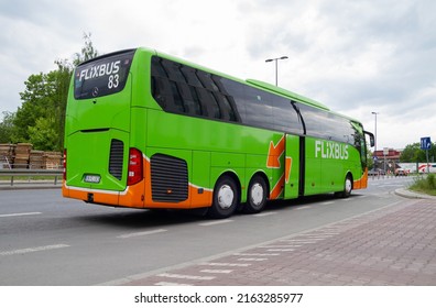 KRAKOW, POLAND - MAY 19, 2022: FlixBus Travel Company Bus, Offering Intercity Service.