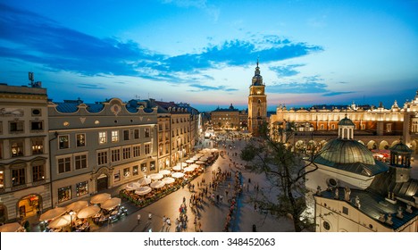 Krakow, Poland At Night