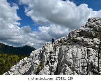 KRASNO, CROATIA - CIRCA JUNE 2020. - Hiker on Premuzic trail, Velebit mountain in Croatia.  - Shutterstock ID 1751514320