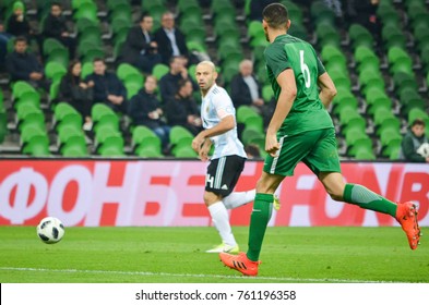 KRASNODAR, RUSSIA - November 14, 2017: Leon Balogun During A Friendly Match Between The National Teams Of Argentina And Nigeria, 2017, Russia