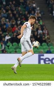 Krasnodar, Russia - NOVEMBER 28, 2019: Silvan Widmer Of FC Basel In Action During The UEFA Europa League Group C Match Between FC Krasnodar And FC Basel